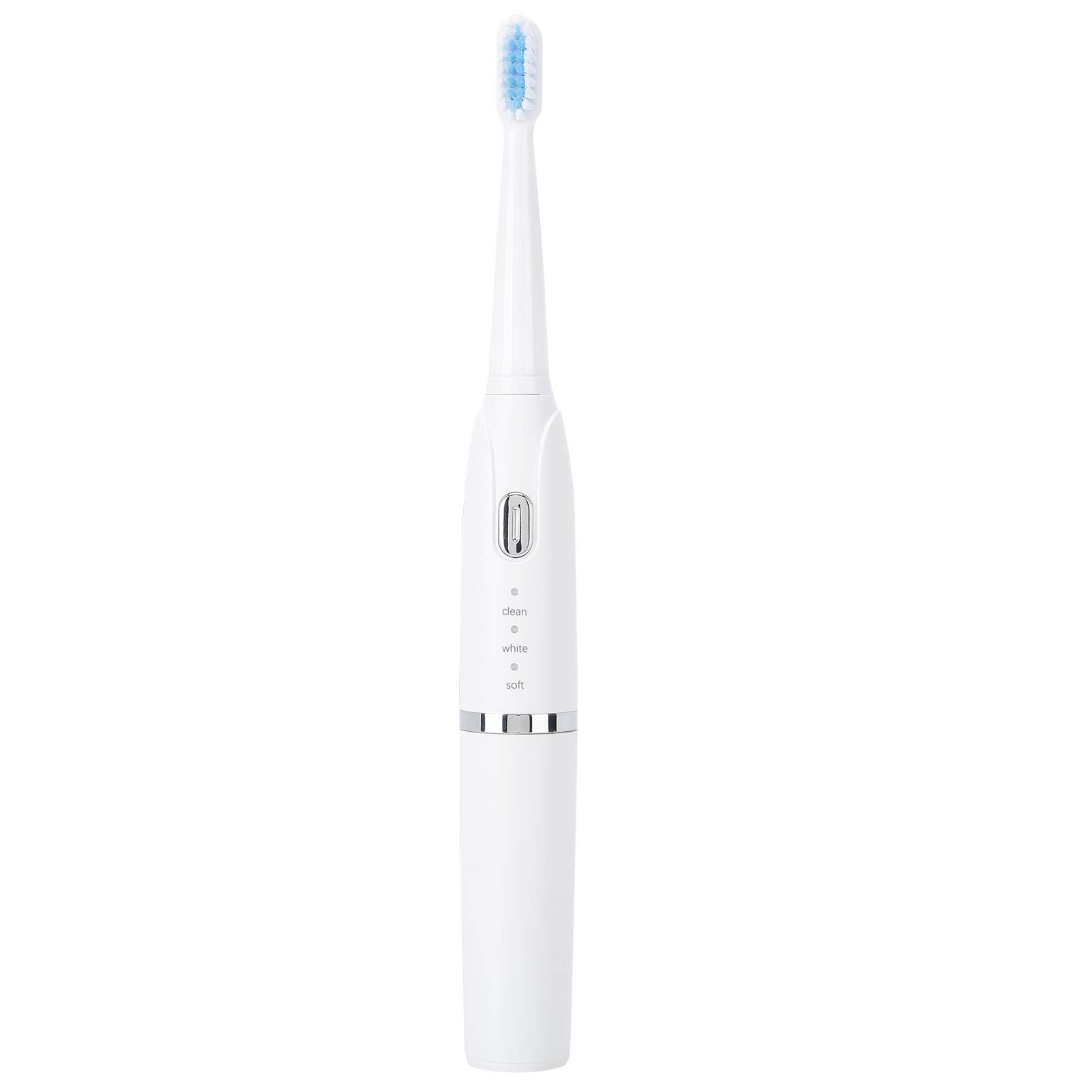 Silent Electric Toothbrush for Teeth Whitening - Soft Bristles with 3 Cleaning Modes & Smart Timer - Battery Powered (No Battery Included) - Perfect for Travel, Home & Sensitive Teeth Care