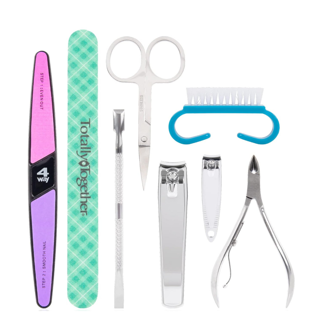 Professional 8-Piece Manicure & Pedicure Kit - Nail Clippers, Cuticle Trimmer, Nail File & More - Perfect for Home Salon, Travel & Gift Giving