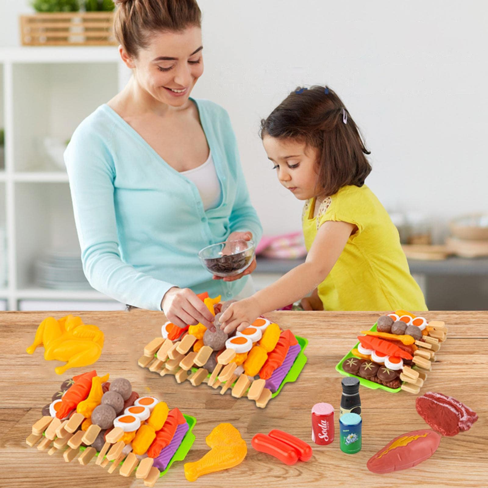 FPGEAR BBQ Grill Pretend Play Toy Set - Fake Food Cooking Game for Kids, Outdoor Camping & Birthday Gifts - Perfect for Backyard Picnics & Indoor Role Play