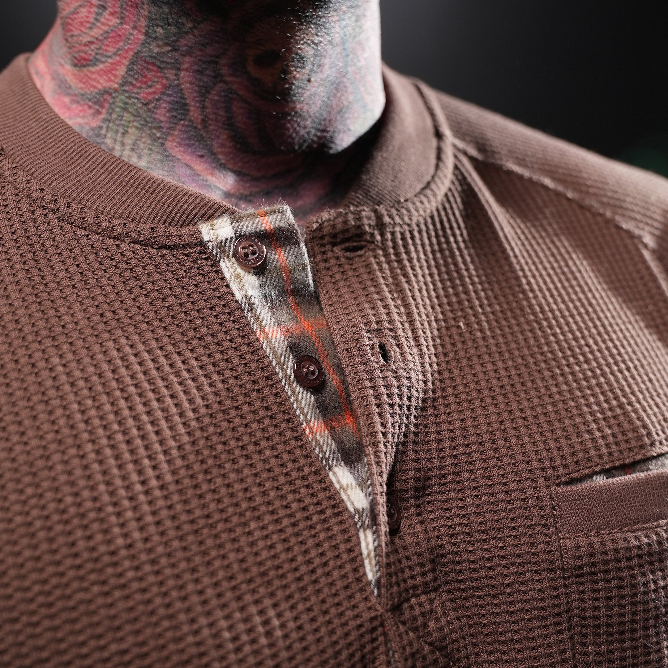 Men's Heavyweight Thermal Long Sleeve Shirt in Cocoa - Warm Winter Base Layer for Outdoor Activities & Cold Weather Workwear