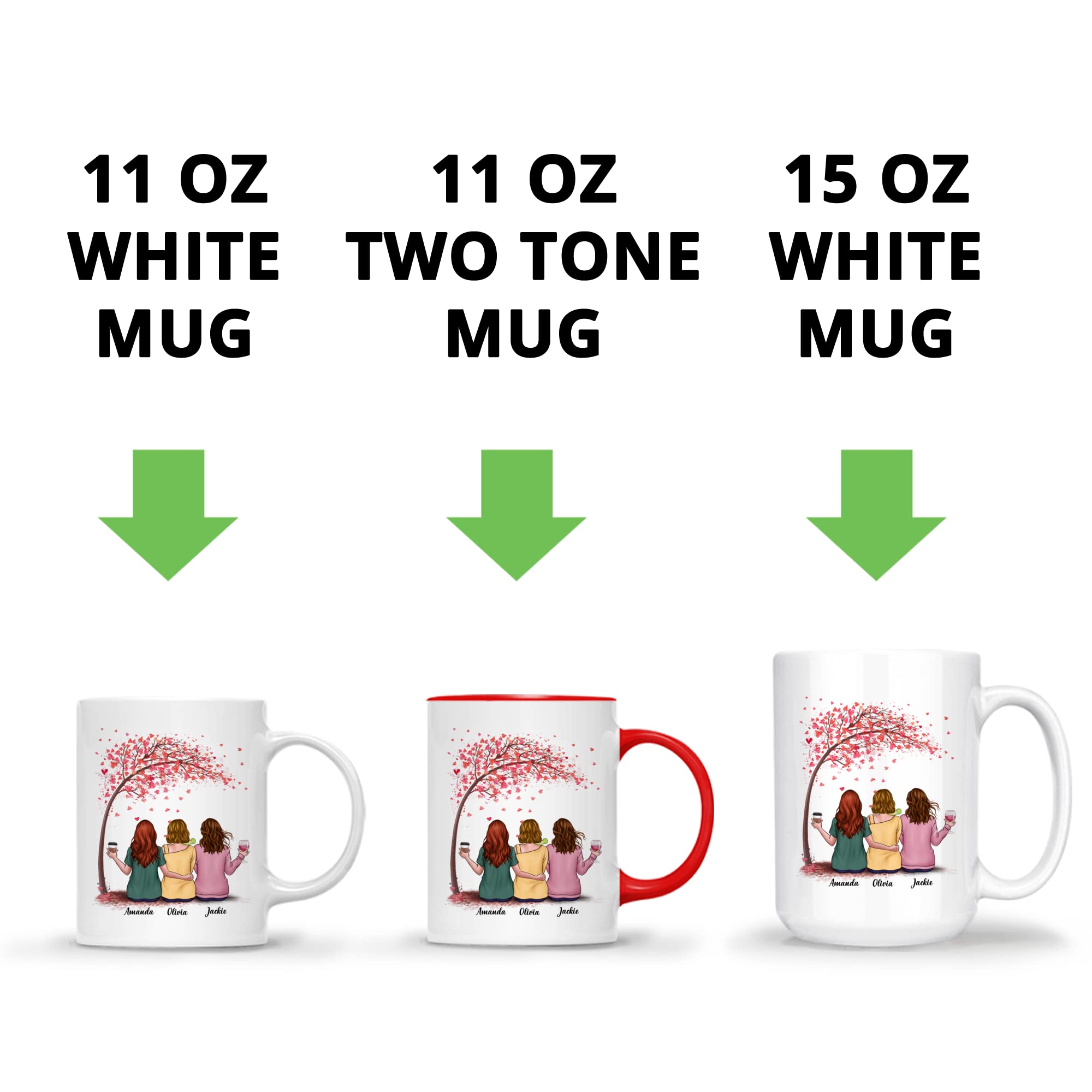 Custom Sister Coffee Mug - Personalized Gift for Women - Birthday, Christmas