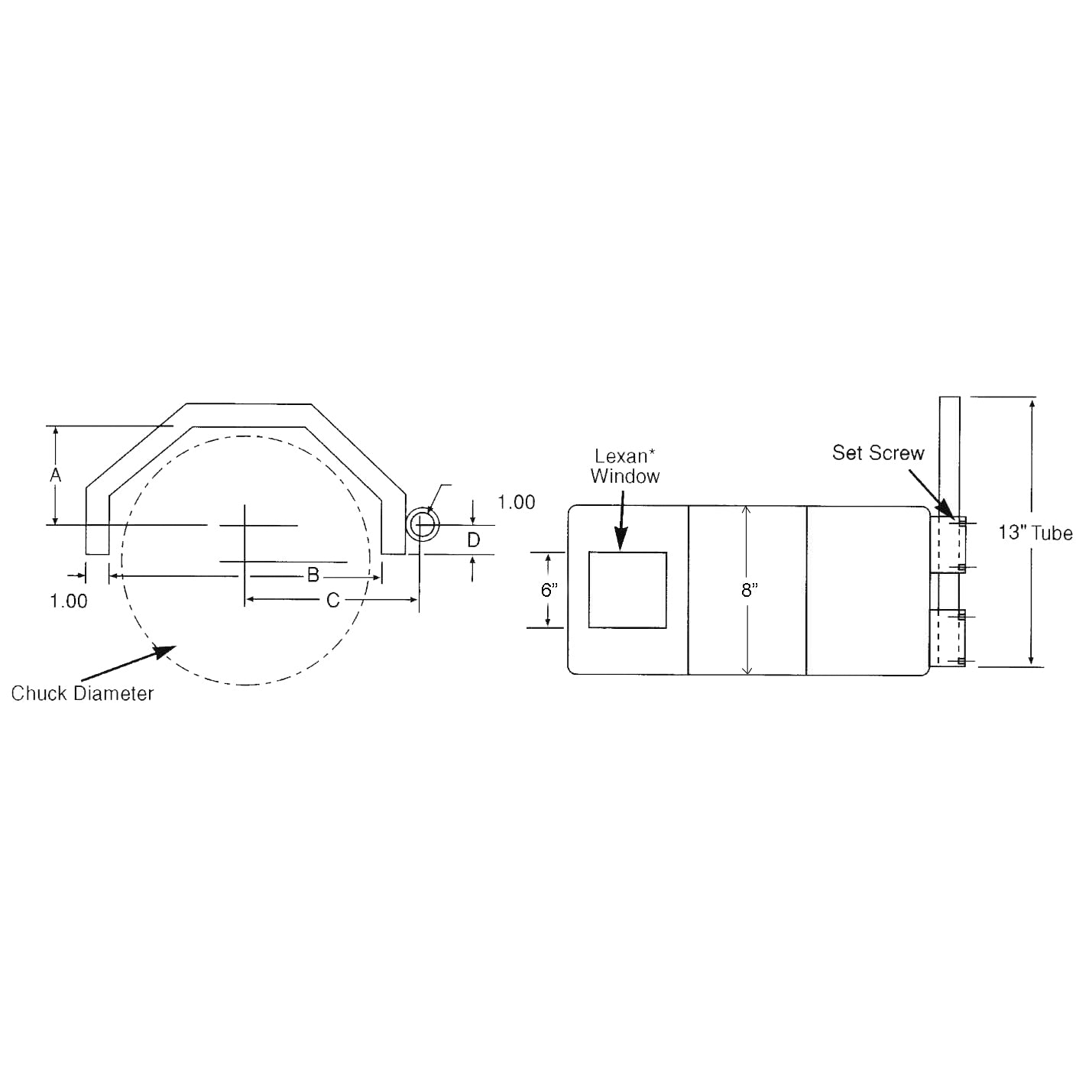 Flexbar Small Chuckguard™ - Premium Lathe Safety Guard for Metalworking & Woodworking | Ideal for Workshops, DIY Projects & Professional Machinists