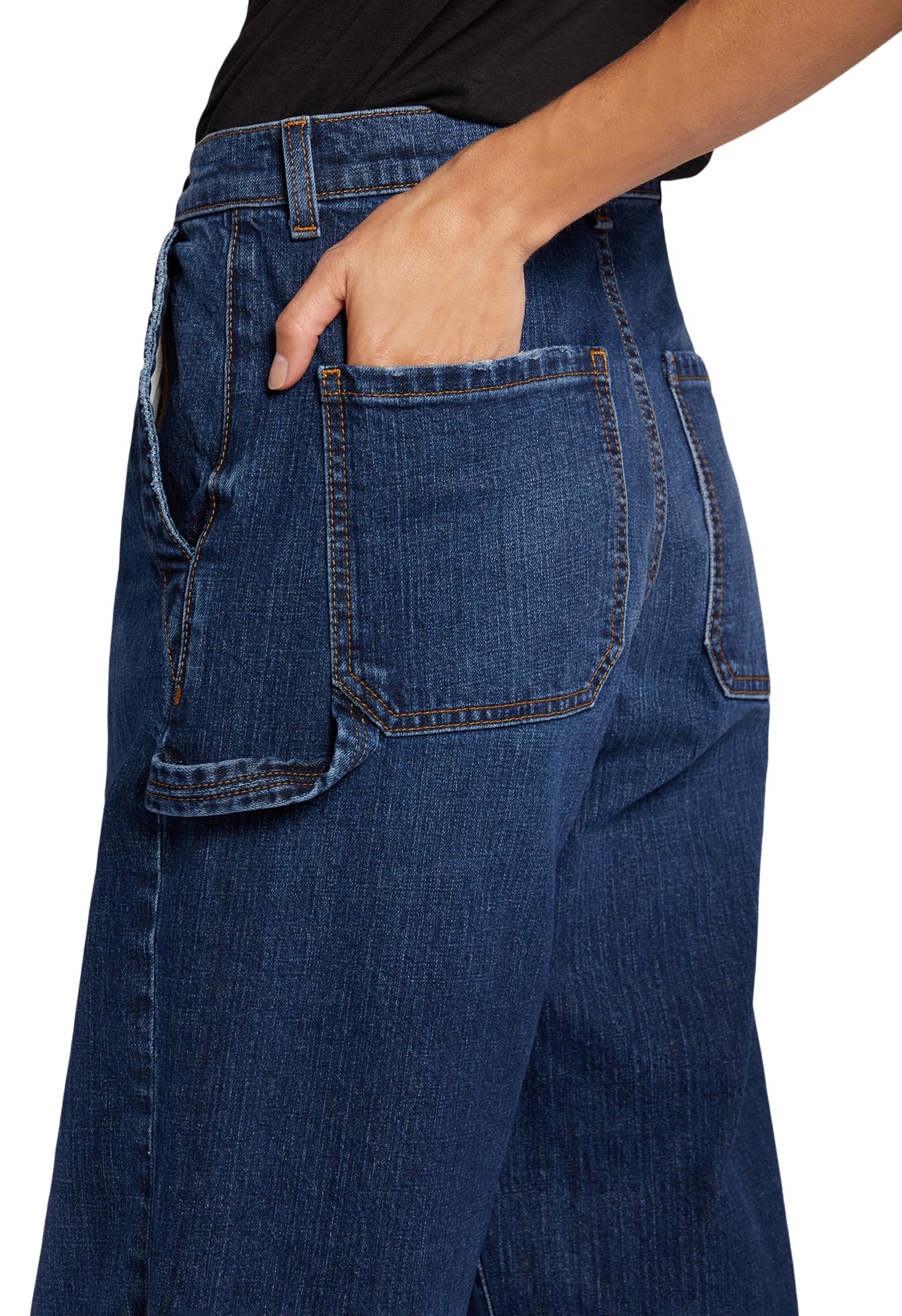Current/Elliott Women's The Painter Wide Leg Jean - Relaxed Fit High Waist Distressed Denim Pants for Women | Casual Chic Style for Everyday Wear, Office & Weekend Outfits
