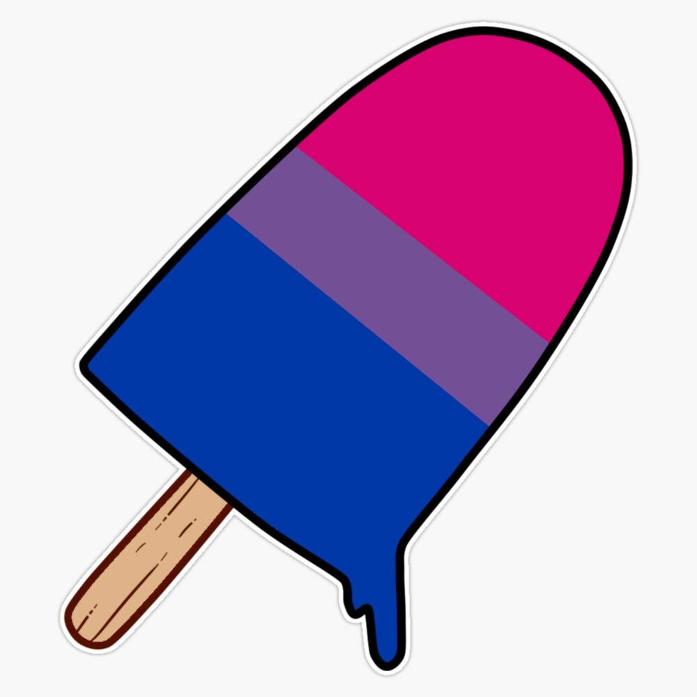 Bisexual Pride Popsicle Vinyl Waterproof Sticker - 5 Inch Decal for Car, Laptop, Wall, Window & Bumper - LGBTQ+ Rainbow Flag Design - Perfect for Pride Month, Water Bottles, Notebooks & DIY Crafts