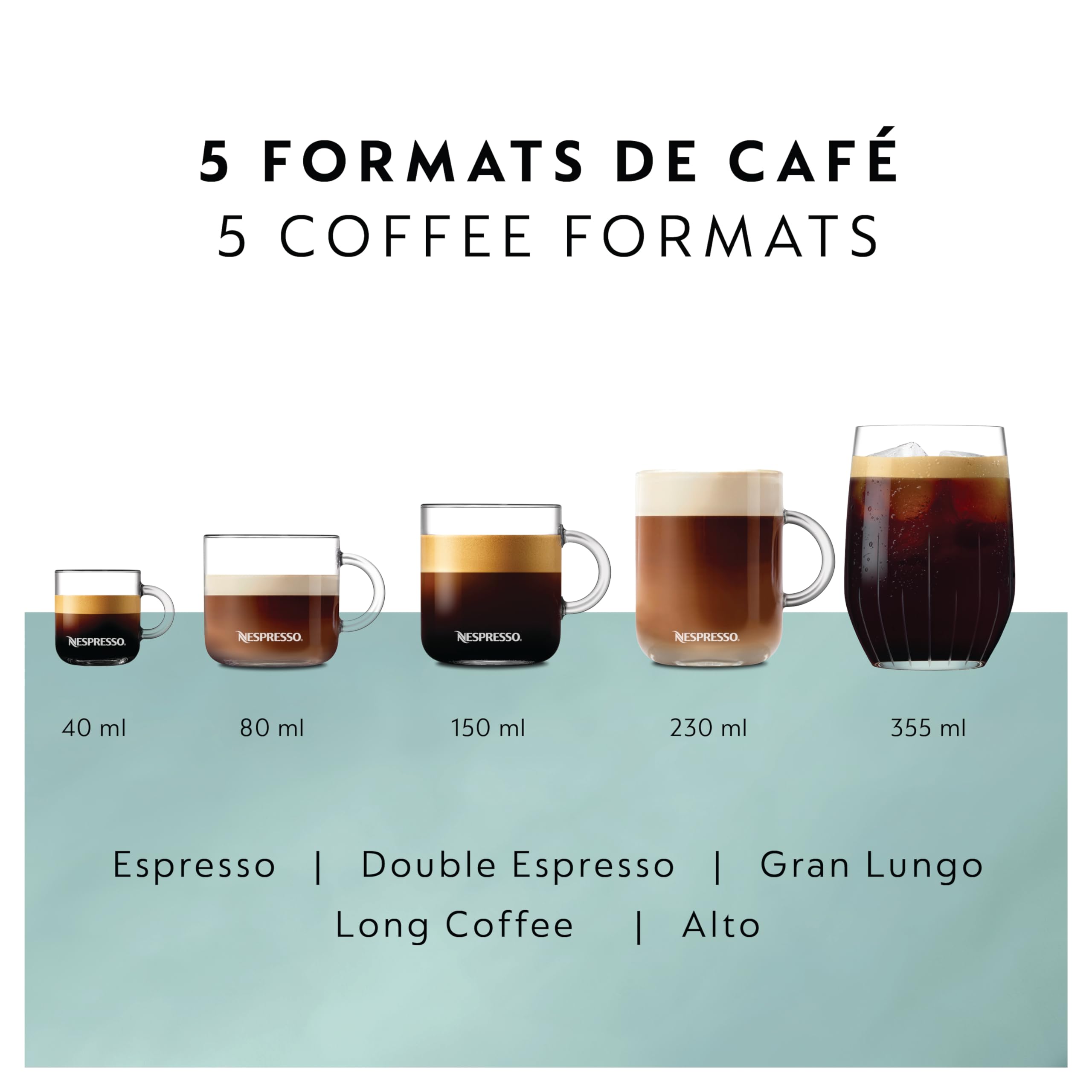 Nespresso Vertuo Pop+ Coffee Maker & Espresso Machine with Fast Brewing - Licorice Black | Perfect for Home, Office & Small Spaces | Compact & Stylish Design