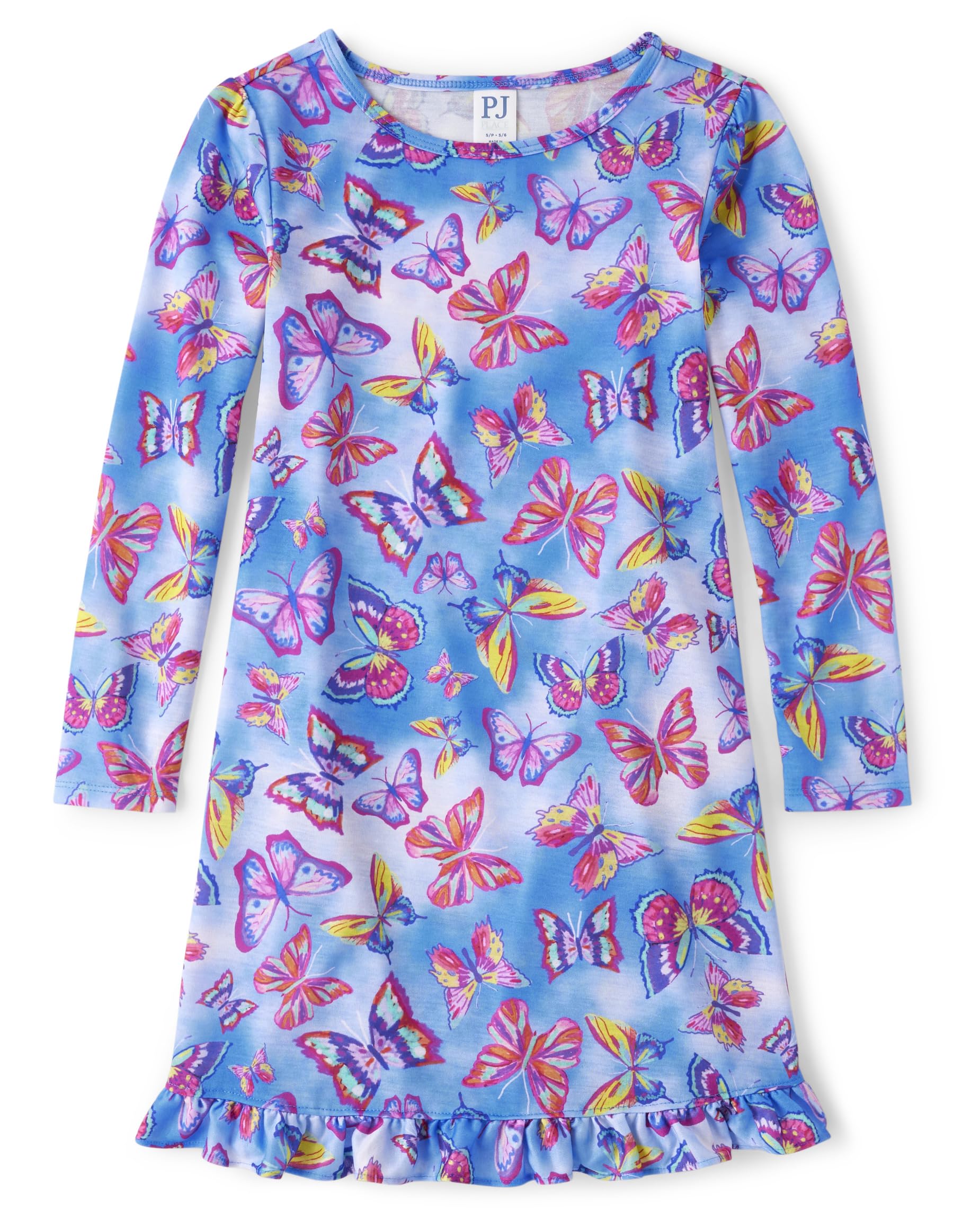 The Children's Place Girls' Long Sleeve Nightgowns - Soft Cotton Sleepwear for Toddlers & Kids - Perfect for Bedtime, Sleepovers & Cozy Nights