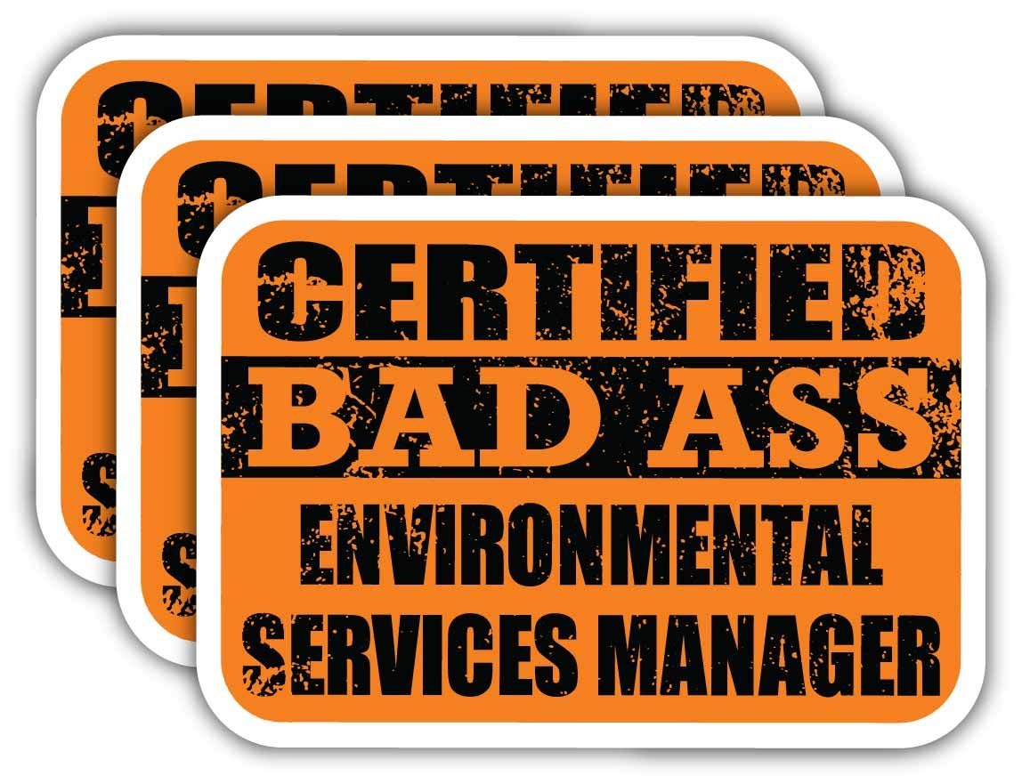 Certified Environmental Manager Stickers - Funny Job Gift for Laptops, Cars, Work Gear