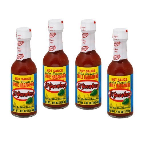 El Yucateco Red Habanero Hot Sauce - 4 Pack of Spicy Mexican Hot Sauce for Tacos, Wings & Cooking - Authentic Yucatan Flavor