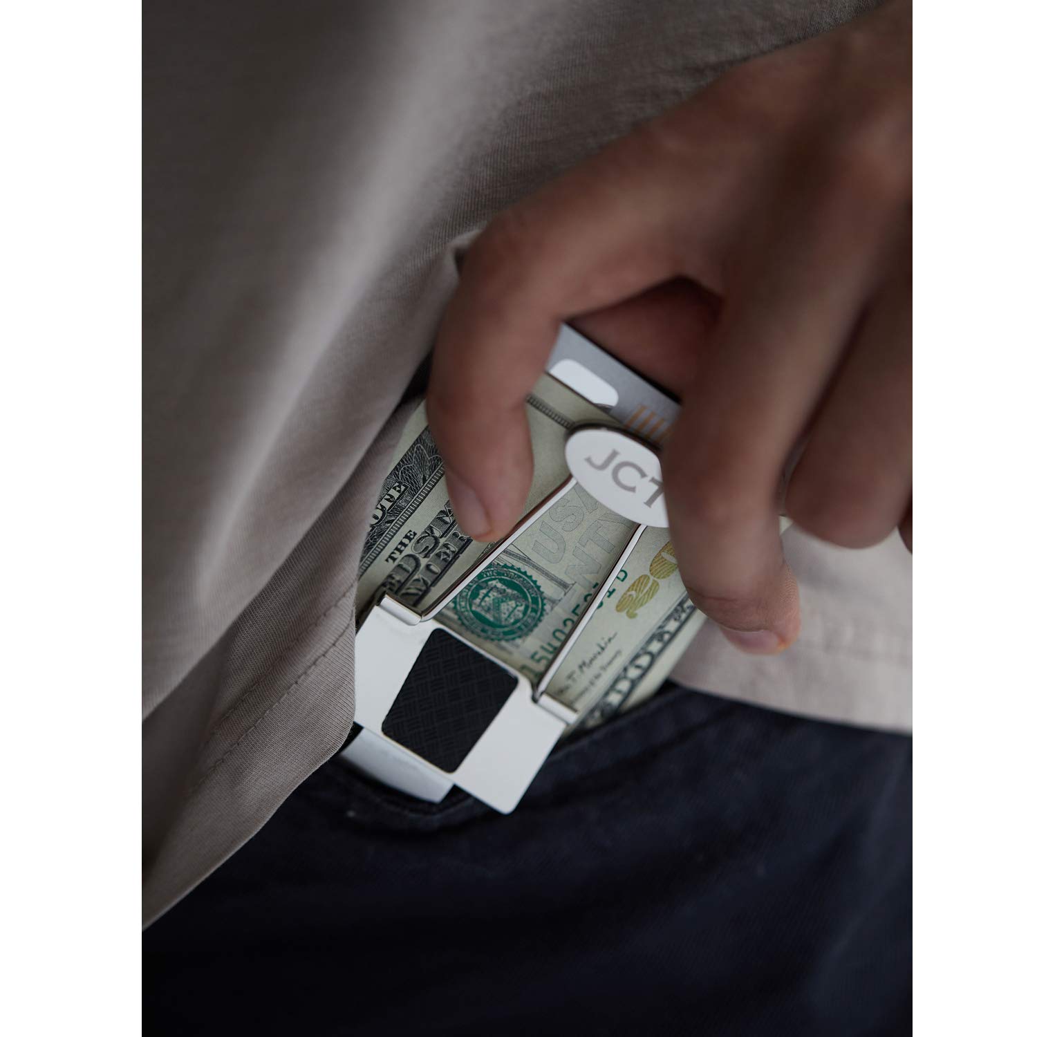 Premium Stainless Steel Money Clip for Men - Slim Minimalist Wallet & Credit Card Holder - Durable Ionic Plated Metal Bill Binder - Perfect for Everyday Carry, Business Travel, and Gifts