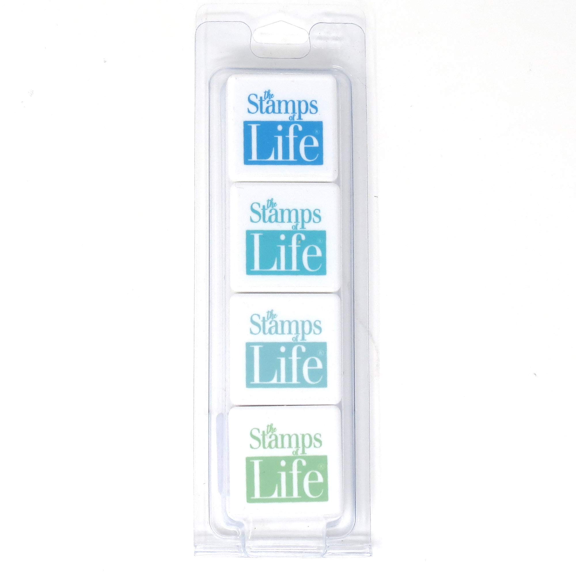 Premium Stamp Mini Ink Pad by The Stamps of Life - Aqua Color for Card Making, Scrapbooking & DIY Crafts - Small Ink Pad for Rubber Stamps & Handmade Projects