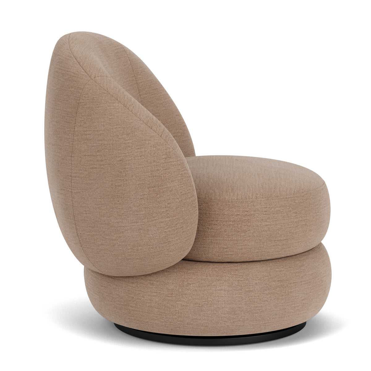 Alma Fabric Swivel Armchair - Modern Upholstered Lounge Chair with 360° Rotation, Comfortable Living Room Accent Chair for Home Office, Reading Nook, or Bedroom Relaxation