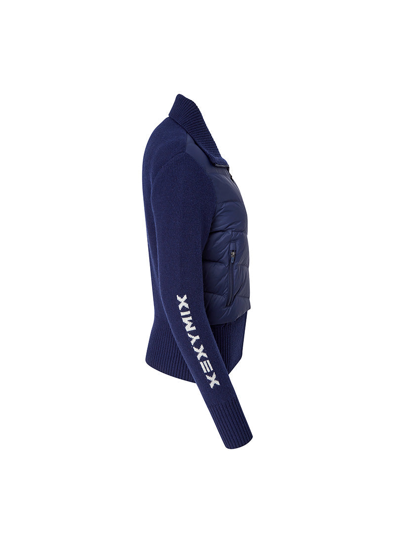 Women's Hybrid Knit Goose Down Jumper - Warm Winter Coat for Outdoor Activities & Casual Wear