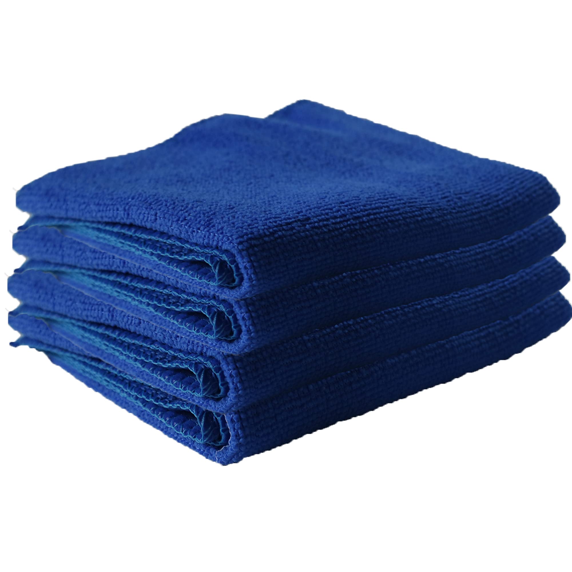 NIKAVI 4-Pack Lint-Free Microfiber Cleaning Cloths - 70x30cm Dark Blue for Car, Kitchen & Dish Cleaning | Ultra-Absorbent Reusable Towels for Home, Office & Auto Detailing