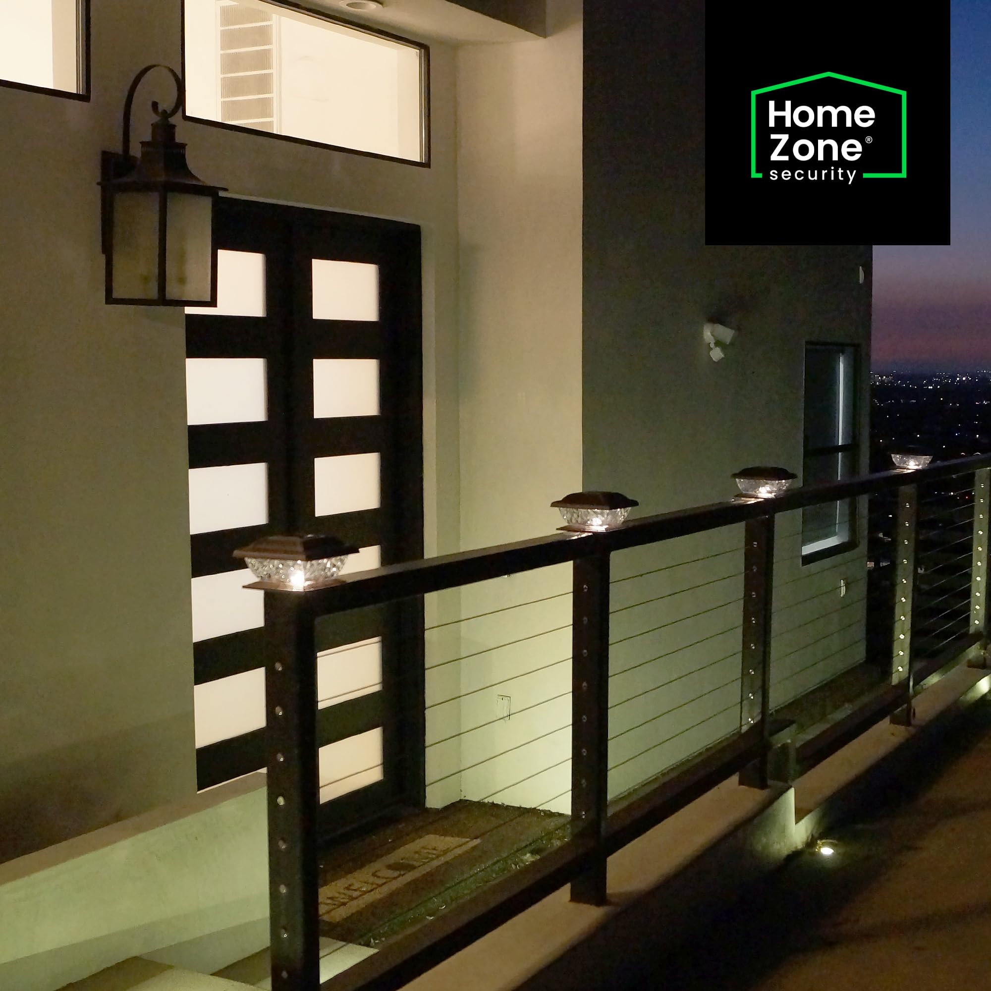 Home Zone Living Solar Post Cap Lights - Energy-Efficient LED Outdoor Lighting for 4-6 Inch Posts, Weatherproof Bronze Finish (2-Pack) - Perfect for Garden Fence, Deck, Patio & Pathway Illumination