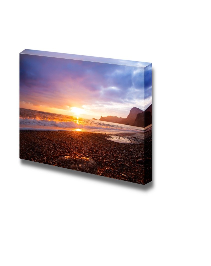 Stunning Sea Sunset Landscape Canvas Print - 32