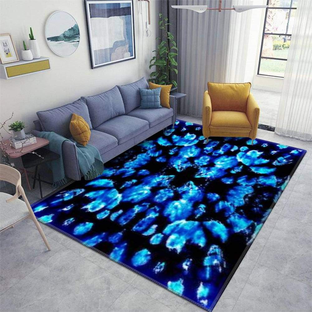 Non-Slip Watercolor Psychedelic Print Area Rug – Thickened Home Runner Mat for Living Room, Entryway, Indoor & Outdoor Use – Soft Animal Print Doormat, Floor Carpet for High-Traffic Areas