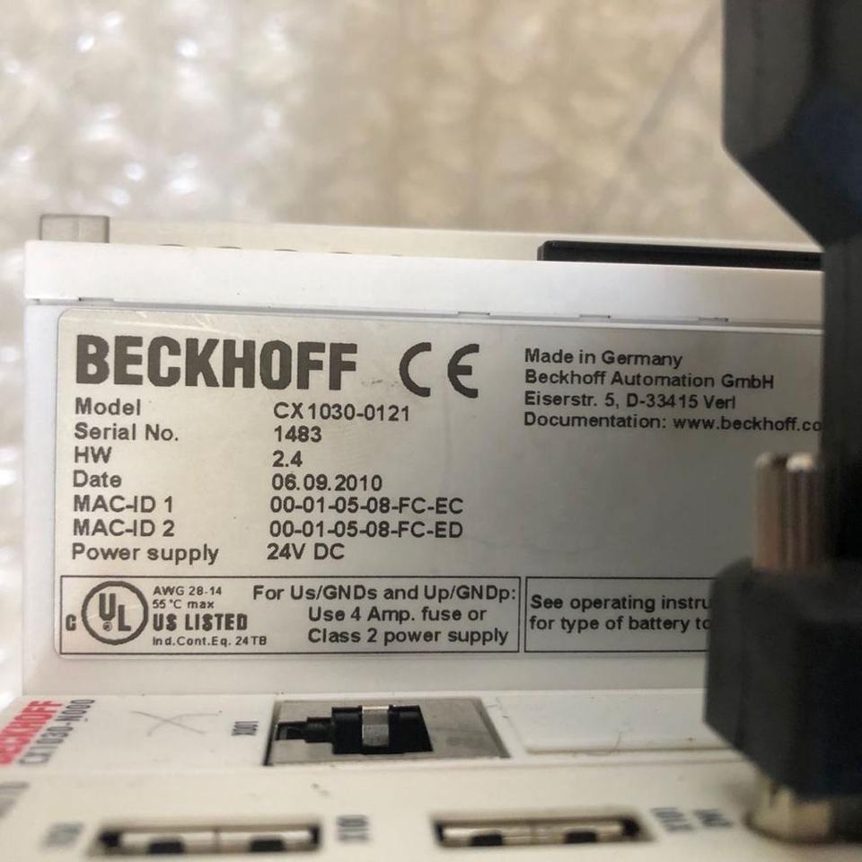 Beckhoff CX1030-0121 PLC Module - Industrial Automation Control System for Factory & Machine Applications