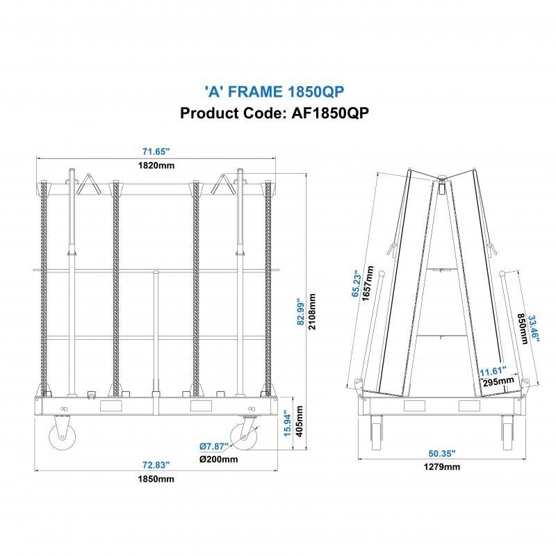 Aardwolf 'A' Frame 1850 QP Heavy Duty Ladder - Perfect for Construction, Roofing & Home Repairs