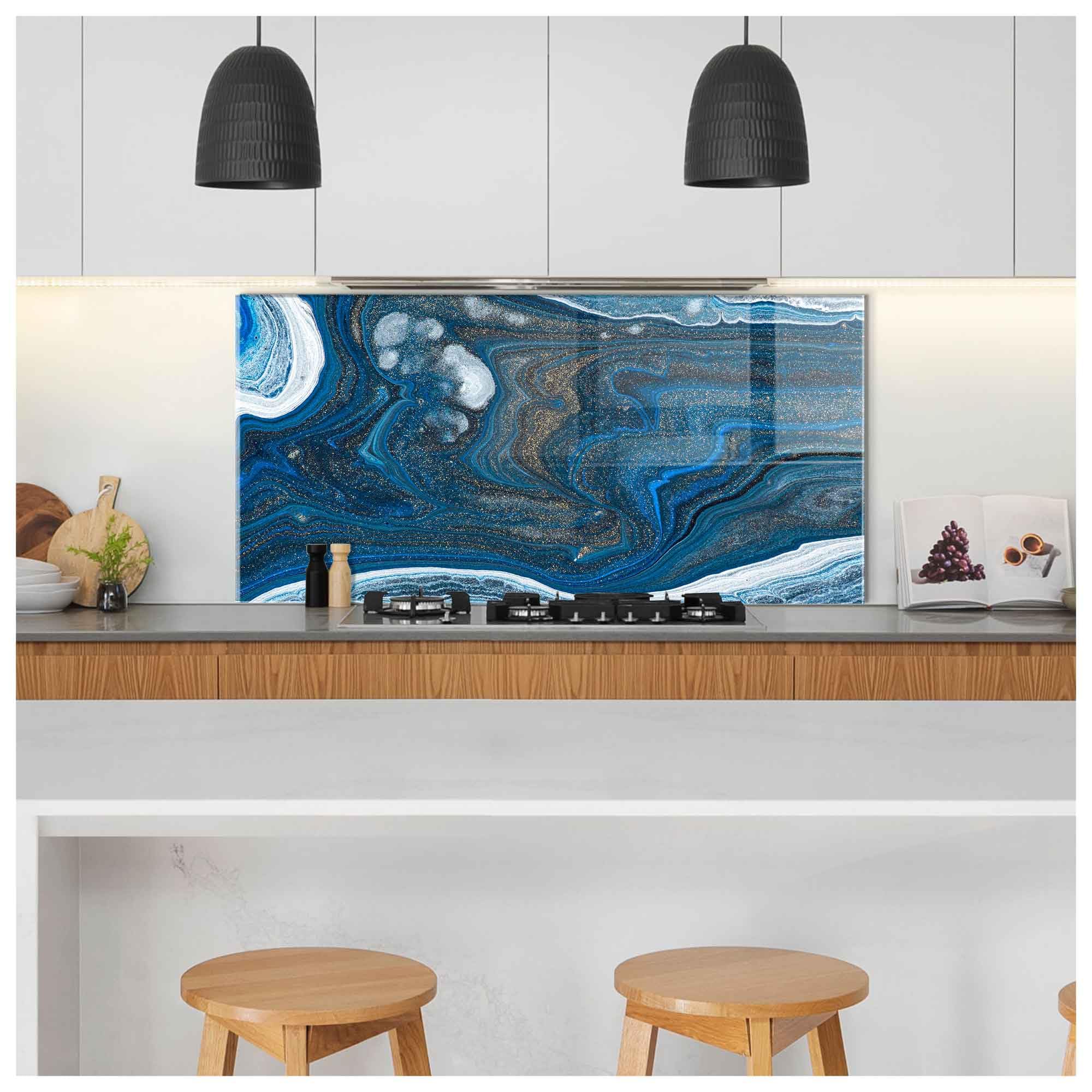 Tempered Glass Kitchen Backsplash - 27x20