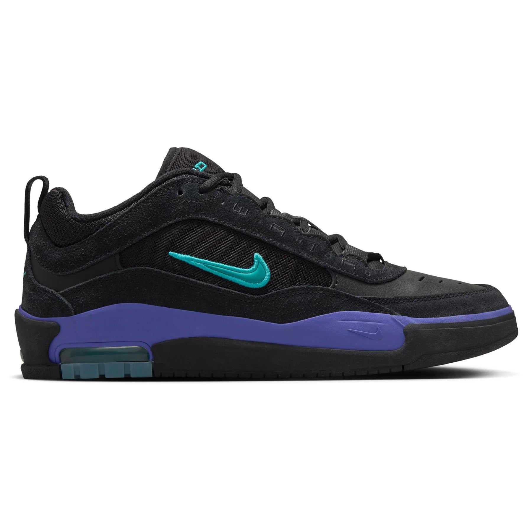 Nike SB Air Max Ishod Skateboarding Shoes - Black Grape Colorway | Men's High-Performance Sneakers for Skateboarding & Streetwear Fashion | Perfect for Skaters, Urban Style & Casual Wear