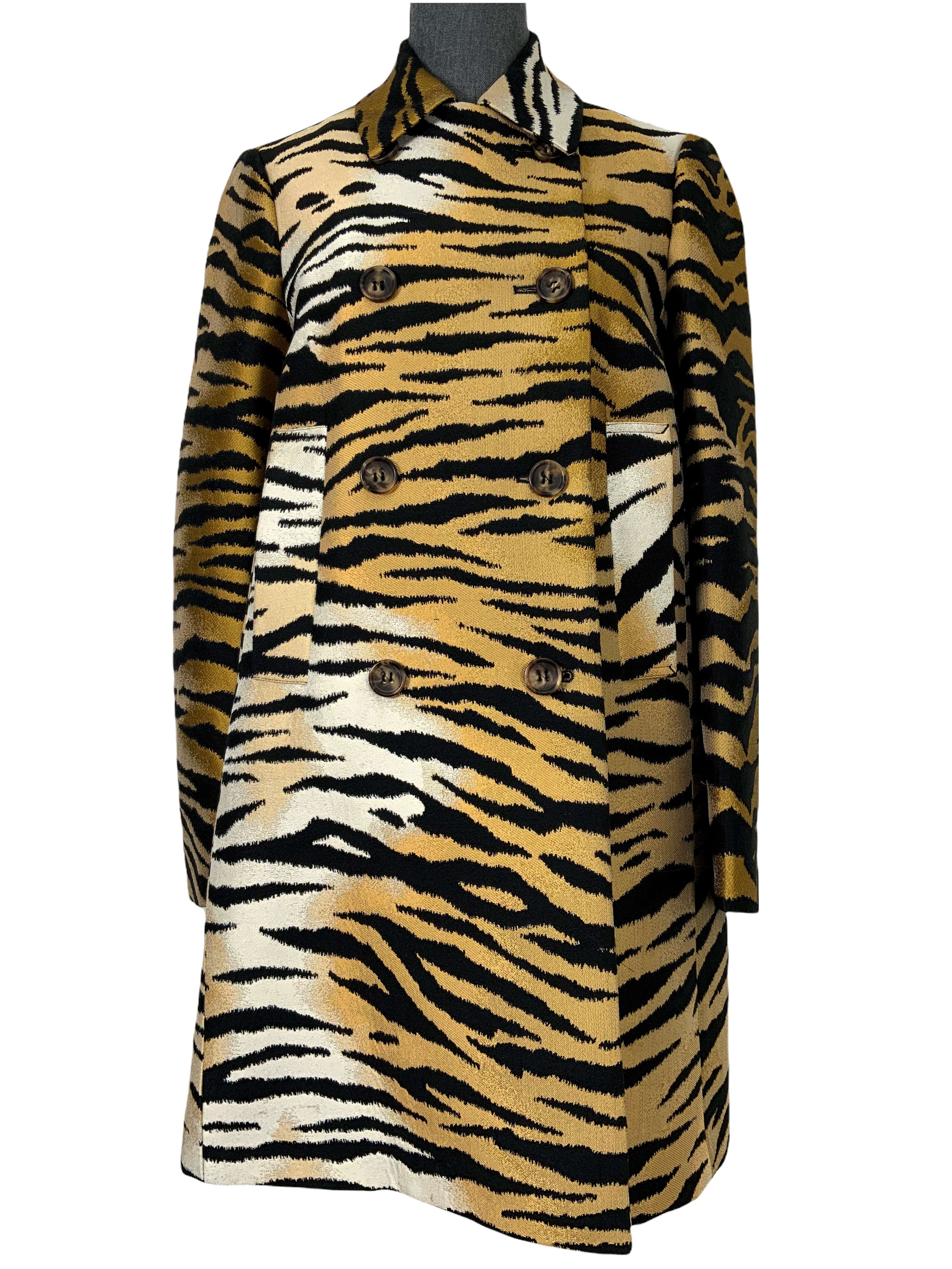 Red Valentino Tiger Print Swing Jacket - Women's Medium Size | Stylish Casual Outerwear for Date Night & Evening Events