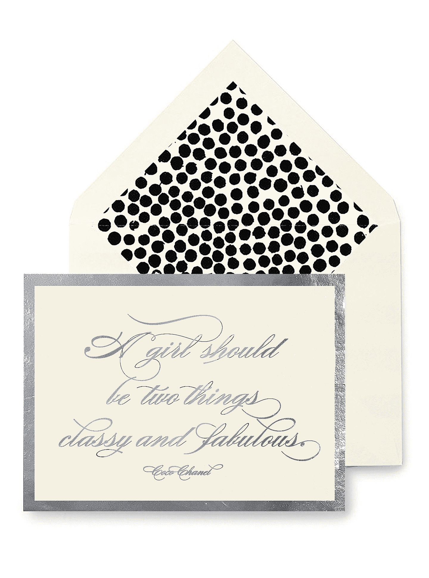 Classy and Fabulous Greeting Card for Women - Elegant Blank Note Cards (Single or Boxed Set) - Perfect for Birthdays, Thank You Notes & Special Occasions