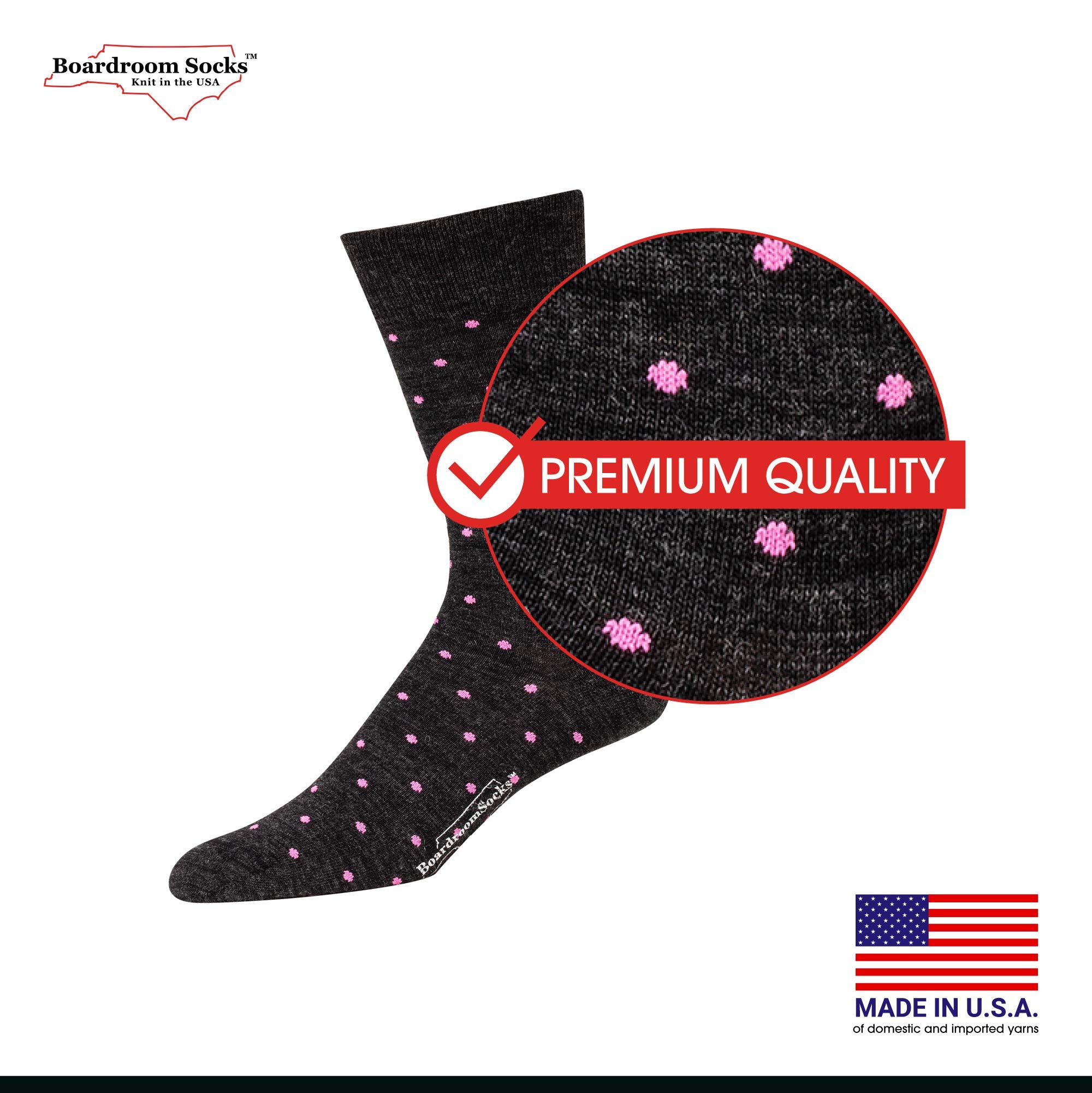 Premium Merino Wool Mid-Calf Dress Socks for Men - Breathable & Comfortable Patterned Socks for Business, Office & Formal Occasions