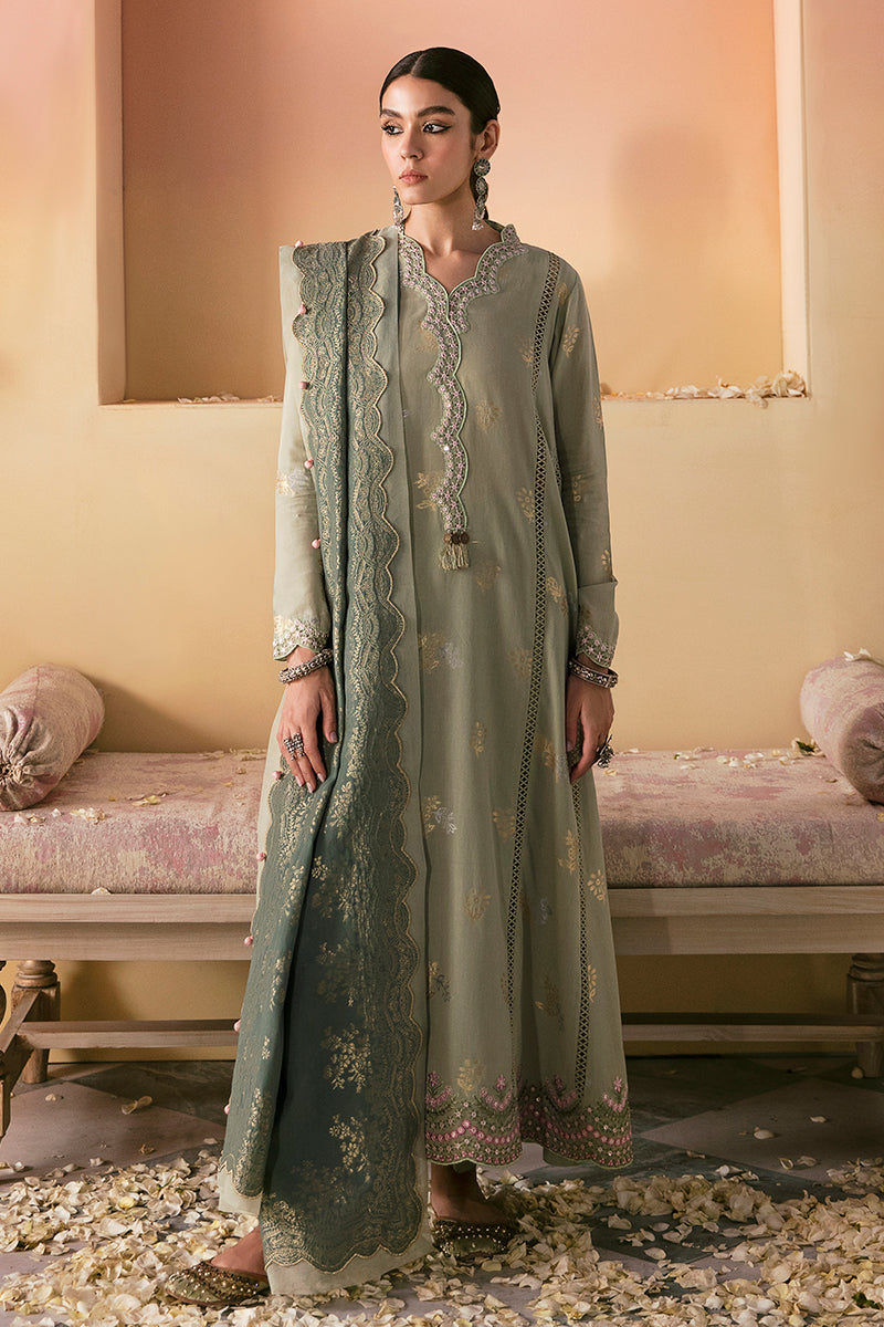 Laurel Sage 3-Piece Cotton Jacquard Suit Set for Women - Elegant Formal Wear for Office, Business Meetings & Special Occasions