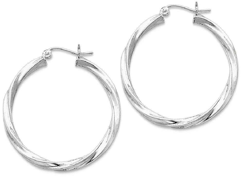 925 Sterling Silver Twisted Round Large Hoop Earrings for Women - Fashion Statement Jewelry for Parties, Weddings & Everyday Wear