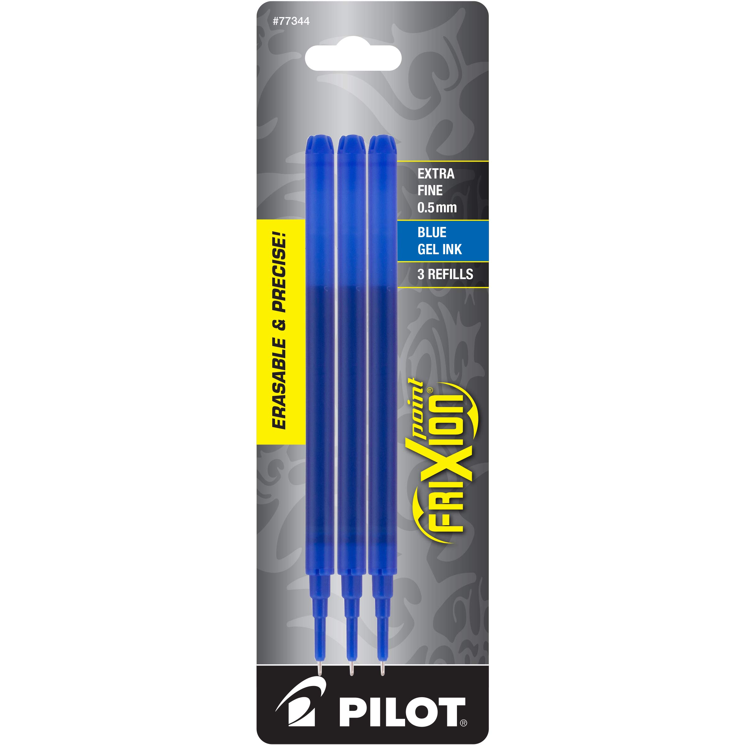 Pilot FriXion Point 0.5mm Extra Fine Gel Ink Refills - 3 Pack Blue Erasable Pen Refills for Smooth Writing | Perfect for Note-Taking, School Work & Office Use