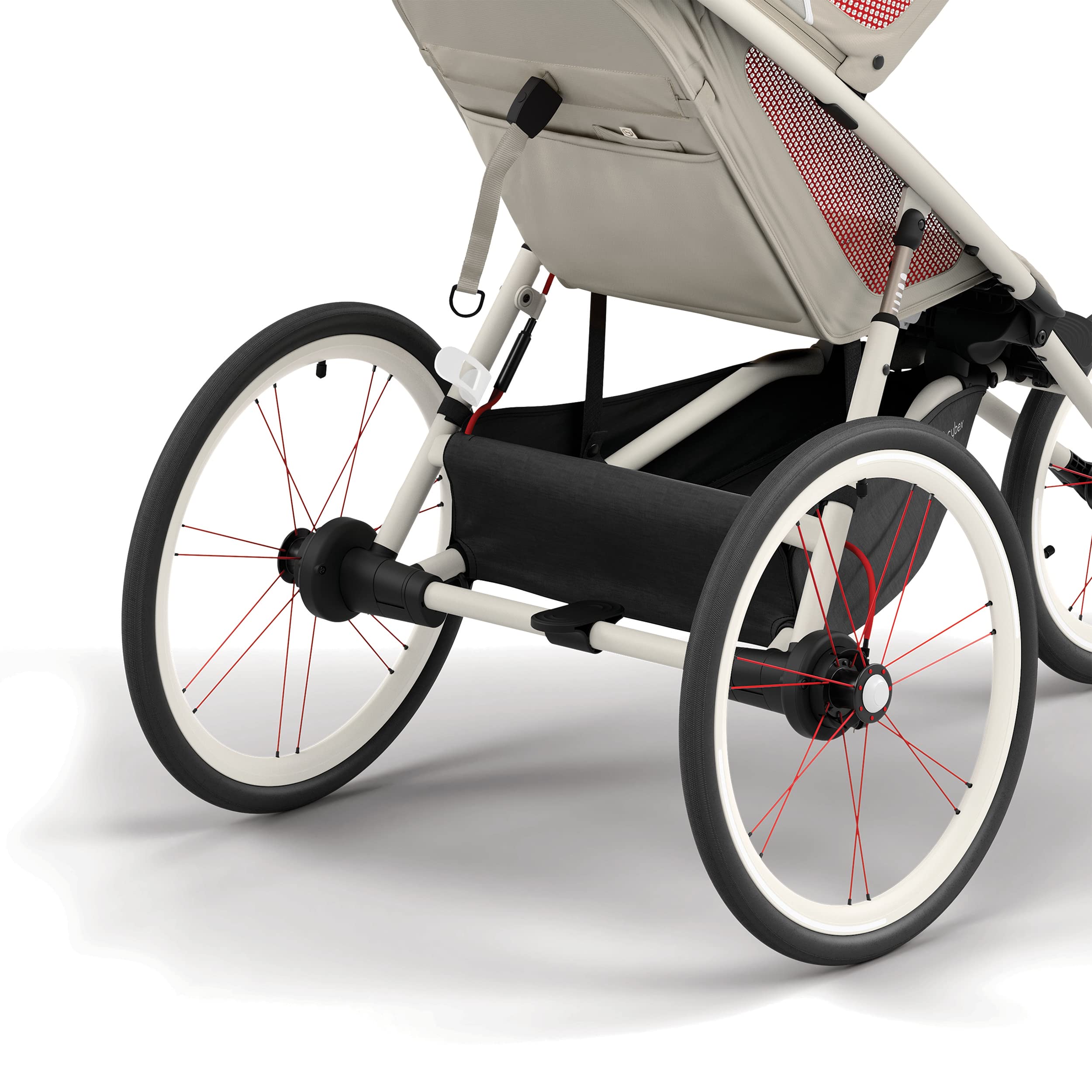 Cybex AVI Jogging Stroller Frame - Lightweight & Durable Baby Stroller in Cream & Orange | Perfect for Running, Walking & Outdoor Adventures with Your Baby