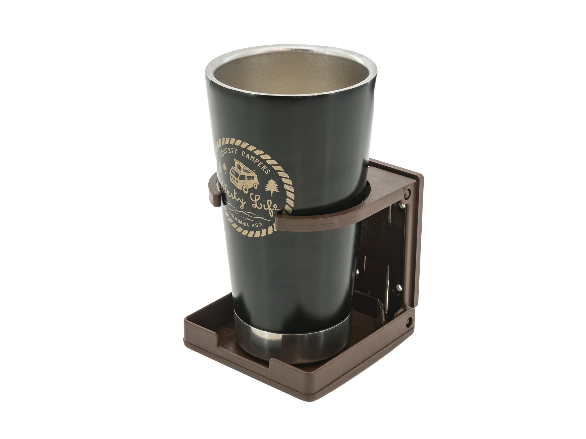 Adjustable Ratcheting Folding Cup Holder - Car Seat Organizer for Water Bottles, Coffee & Drinks - Perfect for Road Trips, Camping & Travel Accessories