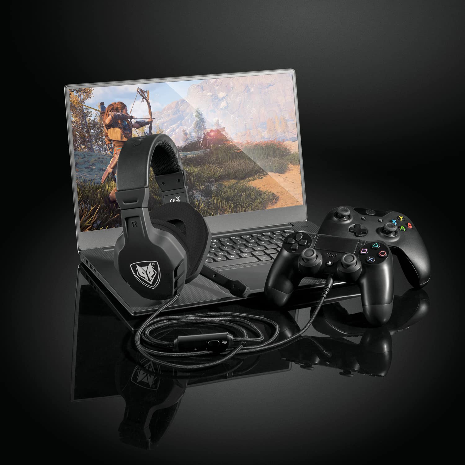 NUBWO U3 Gaming Headset with Noise Cancelling Mic - Wired Stereo Headphones for PC, PS5, PS4, Xbox One, Laptop & Mobile Gaming - Comfortable Over-Ear Design with Crystal Clear Sound (Black) - Perfect for Competitive Gaming, Streaming & Online Chat