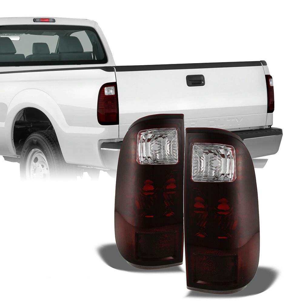 HuaZo Smoked Tail Lights for 2008-2016 Ford F-Series Super Duty - FO2801208 Replacement Lamps - Perfect for Truck Upgrades & Nighttime Driving Safety
