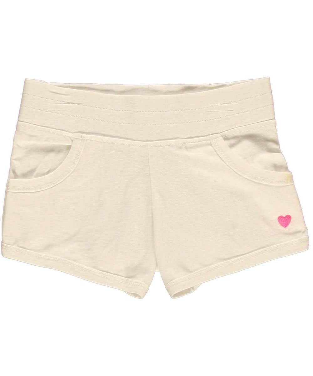 Carters Girls 4-6X Knit Pull On Shorts White - Comfortable Cotton Stretch Shorts for Toddler & Kids Playtime, Summer Outfits, and Casual Wear