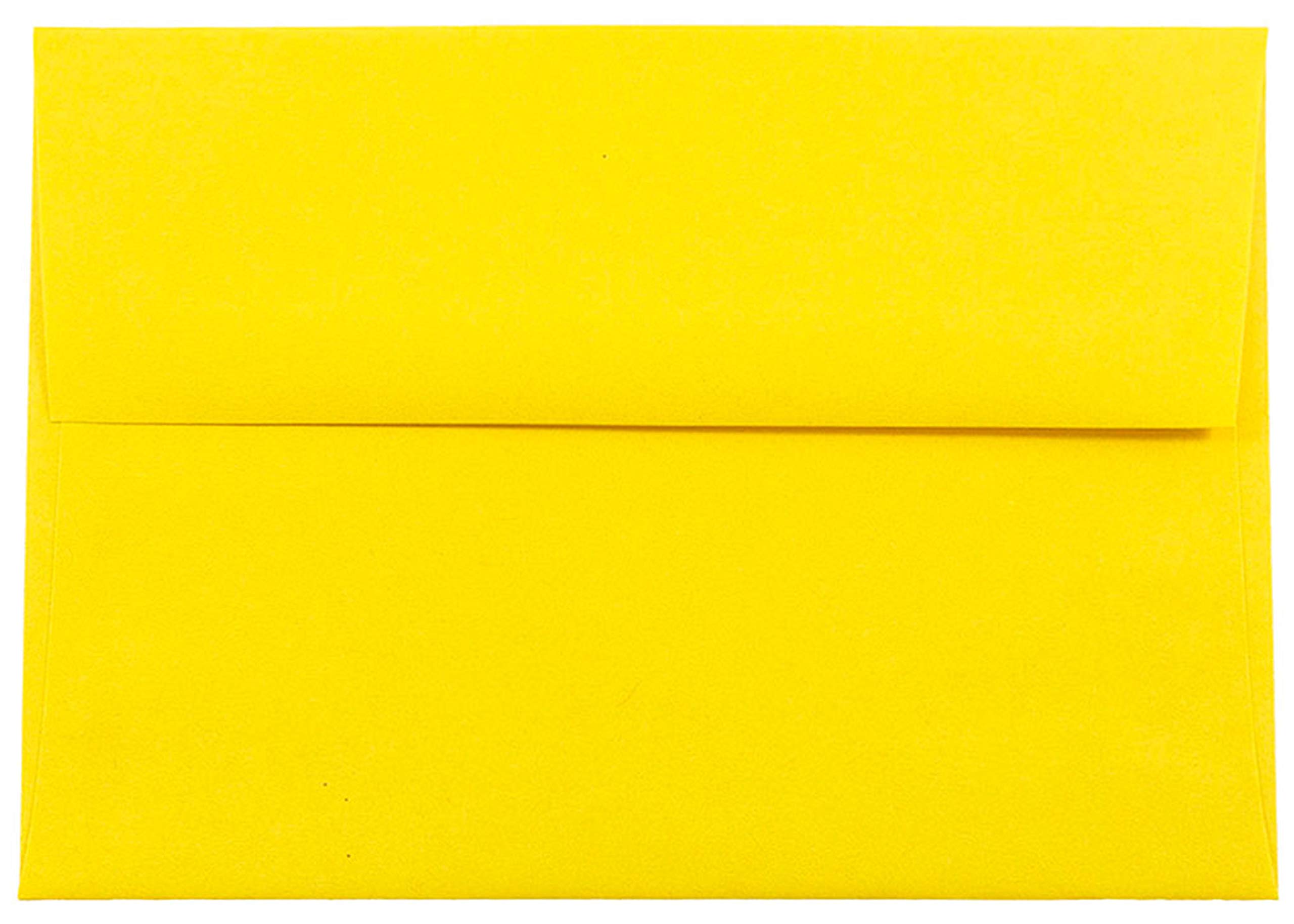 500 Bright Yellow A2 Envelopes (4-3/8