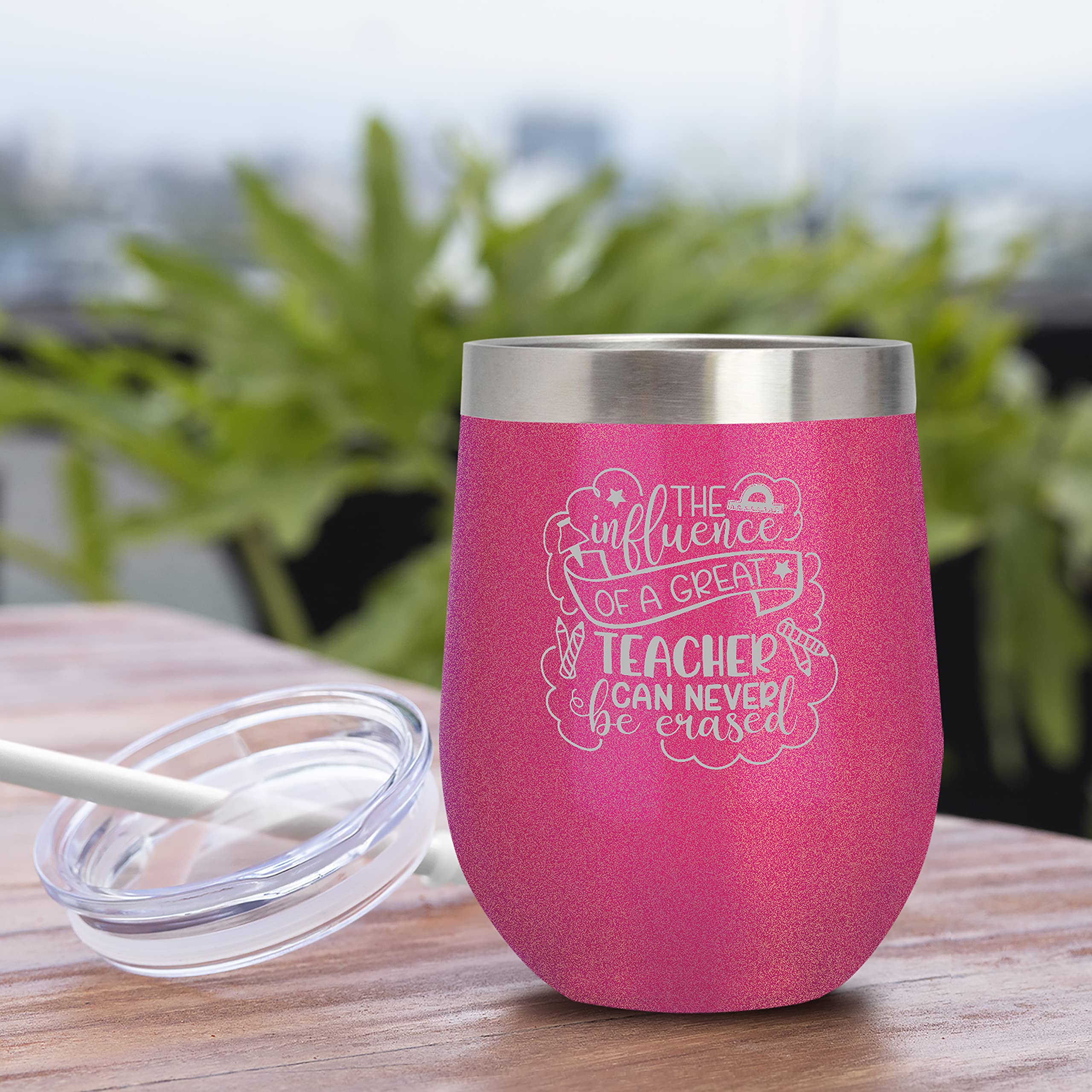 12oz Insulated Wine Coffee Tumbler - Teacher Gift for Women, End of Year Appreciation - Perfect for Classroom or Home Use