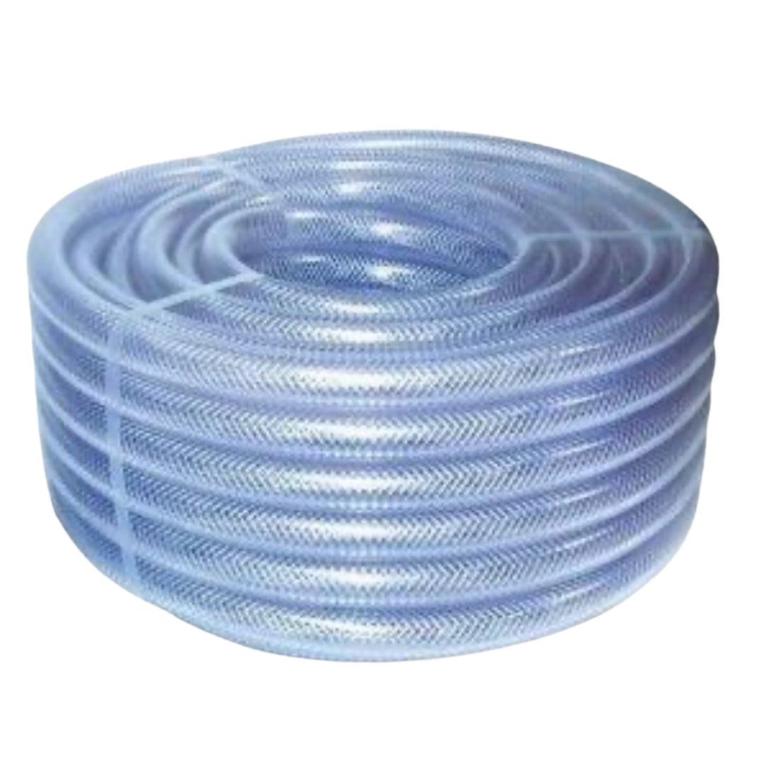 **25mm Clear Reinforced Hose - Flexible & Durable PVC Tubing for Water, Air, and Chemicals (Buy by Meter, 10m, or 50m Roll) - Ideal for Gardening, Aquariums, and Industrial Use**