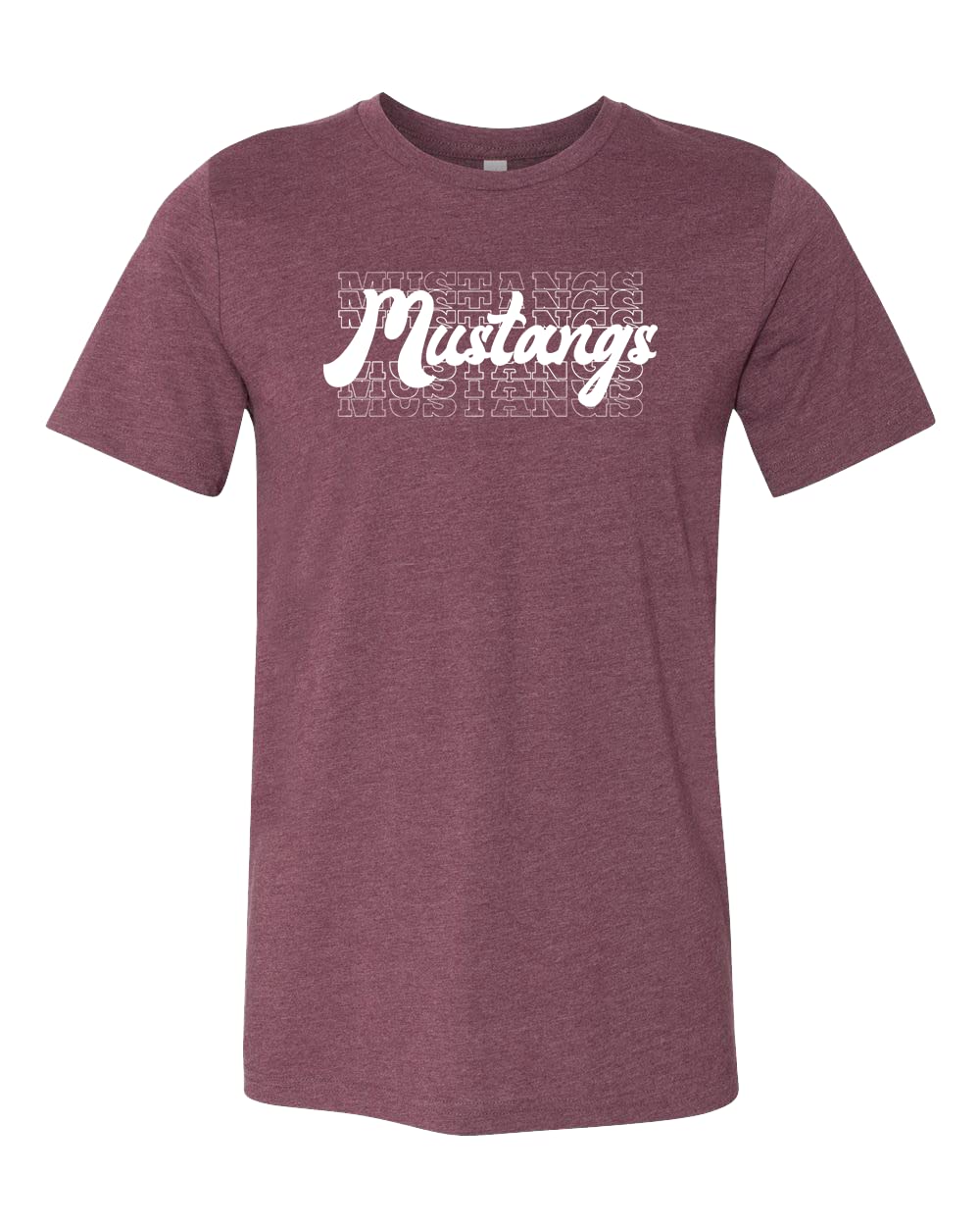 Mustangs Team Mascot Shirt - School Spirit & Fan Apparel for Sports Games, Pep Rallies & College Events