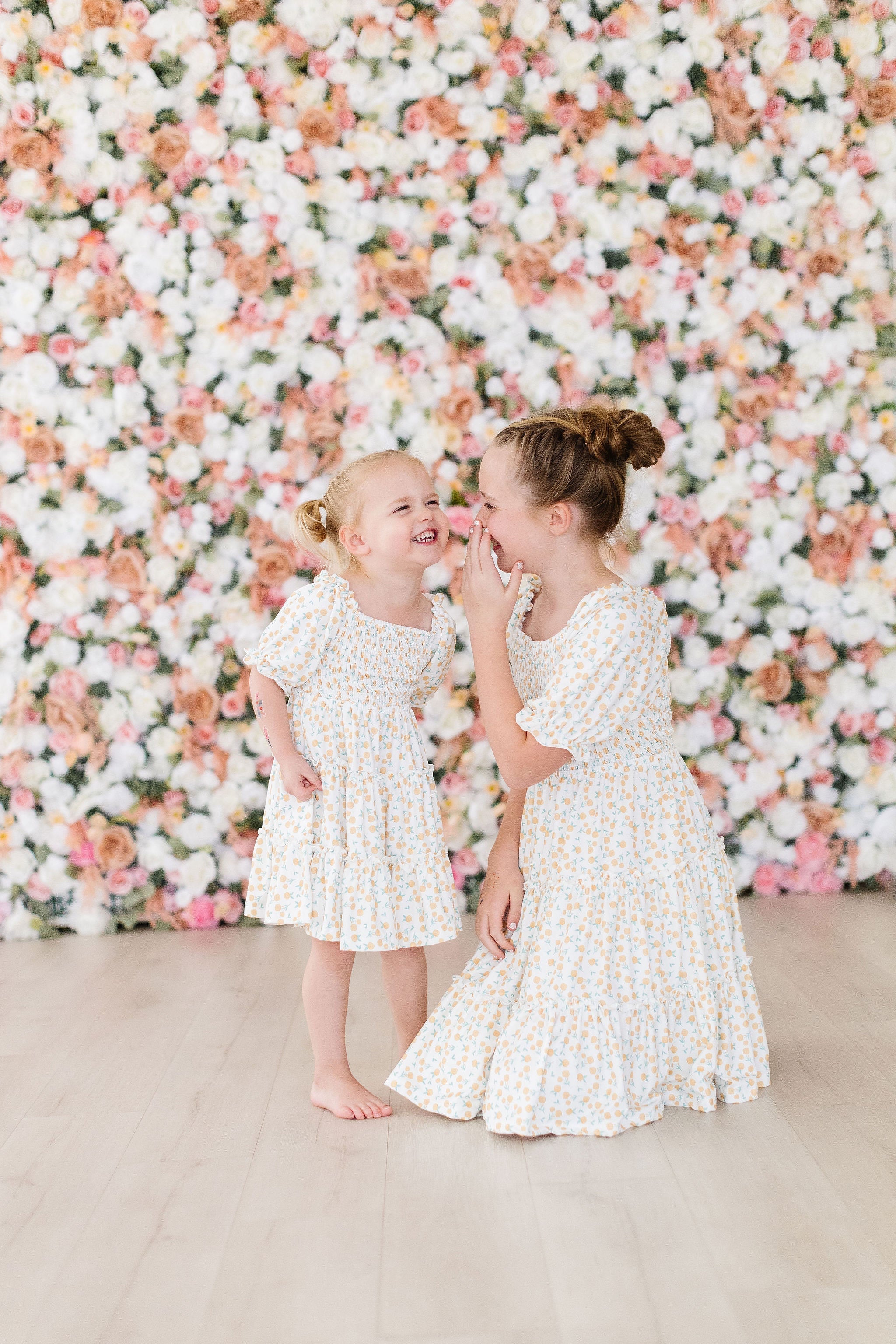 Marvelous Marigolds Smocked Ruffle Dress for Girls | Floral Print Summer Party Outfit | Perfect for Birthday, Easter & Special Occasions