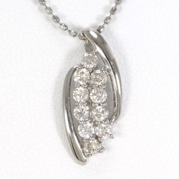 18K White Gold Diamond Necklace for Women - Elegant Pendant Jewelry Gift for Anniversary, Wedding & Special Occasions