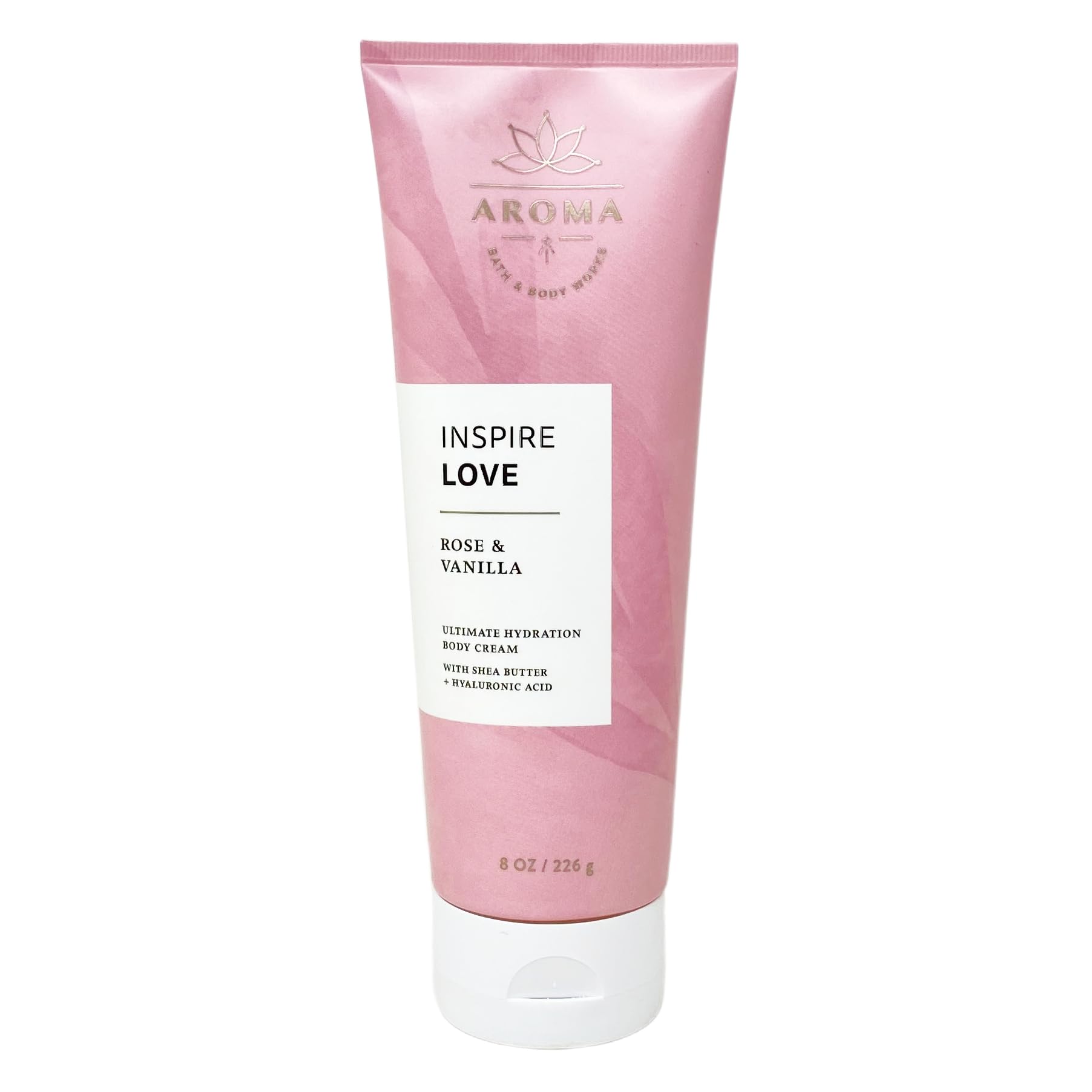 Aroma Inspire Love Rose & Vanilla Body Cream, Body Wash & Foam Bath Gift Set - Full Size Luxurious Skincare Duo for Women - Perfect for Relaxing Baths, Spa Days & Romantic Gifts