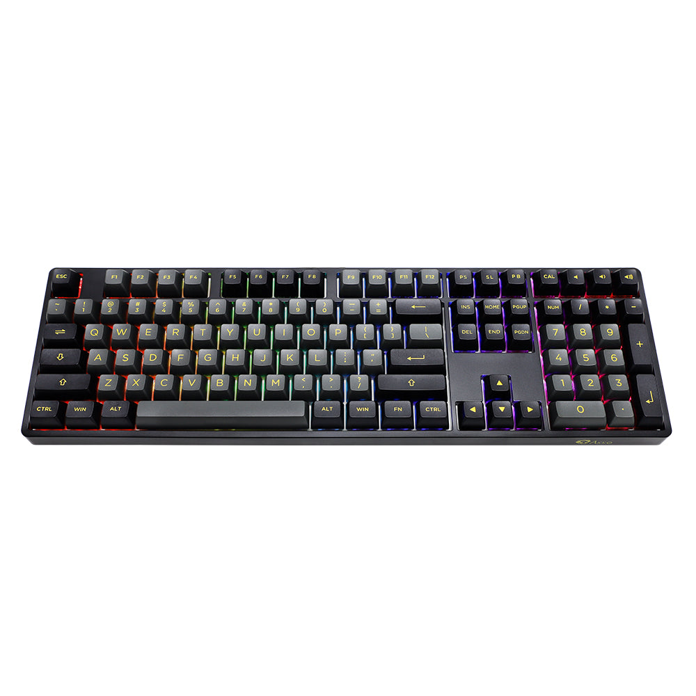 Akko 5108B Plus Wireless Mechanical Keyboard - Hot Swappable RGB Backlit, Black & Gold Design with Jelly Pink Switches for Gaming & Office Typing