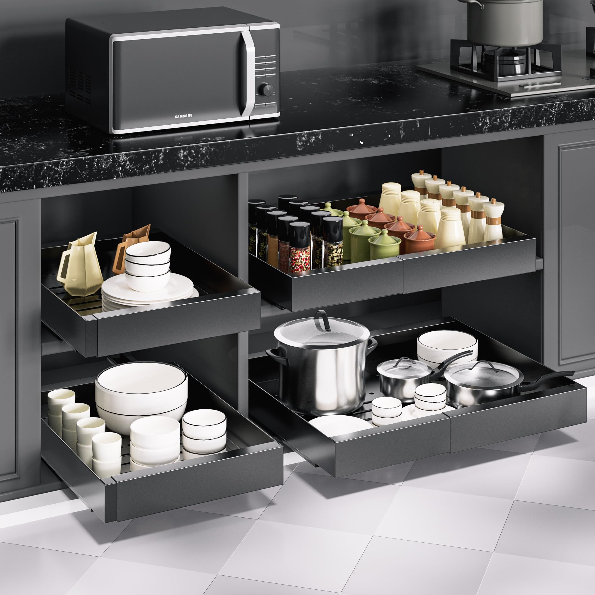 ZGO Expandable Pull Out Cabinet Organizer (11.5