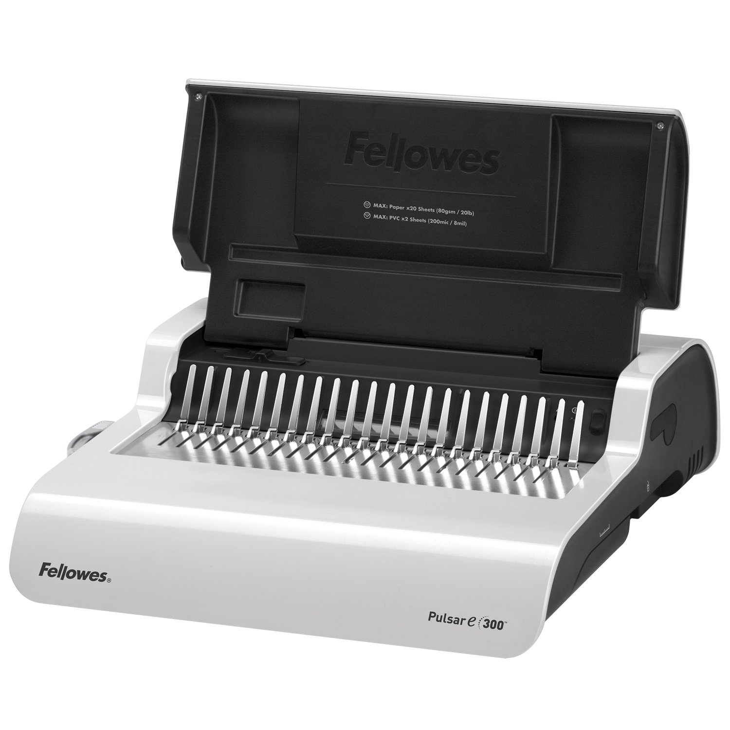 Fellowes FEL5216701 PulsartradeE 300 Electric Comb Binding Machine with Starter Kit - Perfect for Office, School & Document Binding Projects
