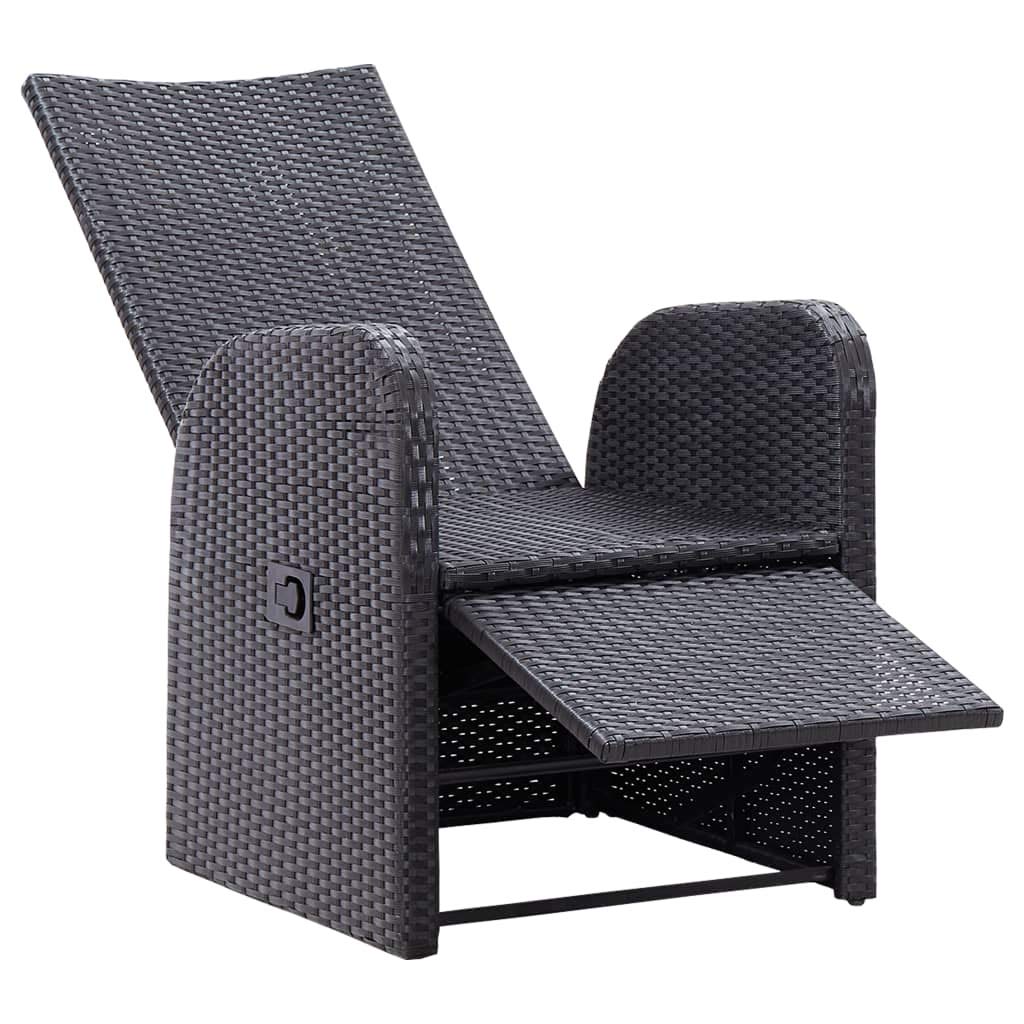 3-Piece Black Poly Rattan Bistro Set with Cushions - Outdoor Patio Furniture Conversation Sofa Set for Backyard, Porch, Garden & Poolside - Perfect for Relaxing, Entertaining & Dining Al Fresco