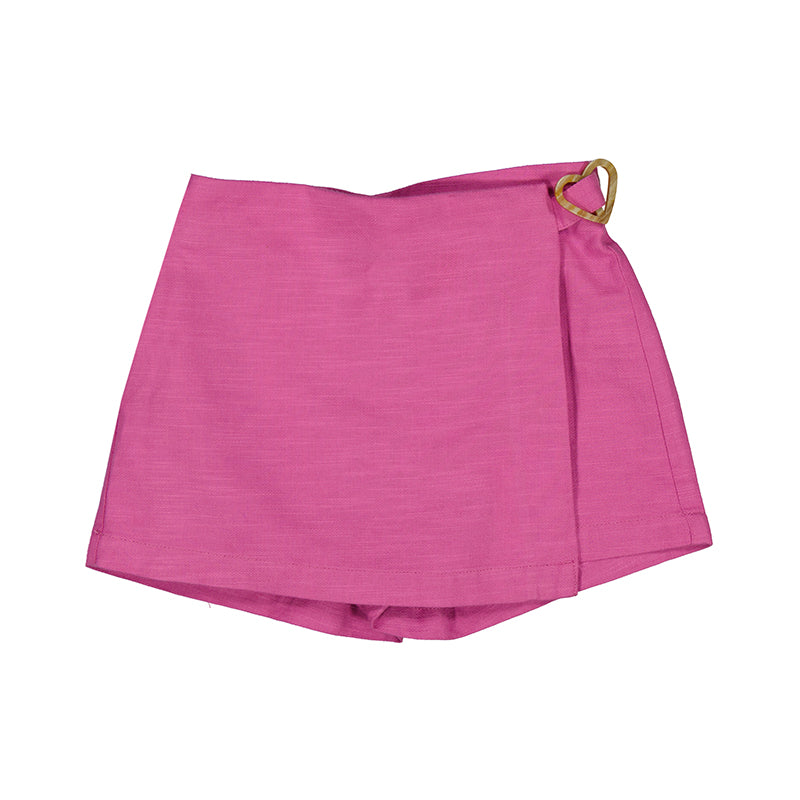 Mayoral Heart Linen Skort - Women's High Waist Linen Skirt Shorts for Summer | Casual Beach, Vacation & Outdoor Activities