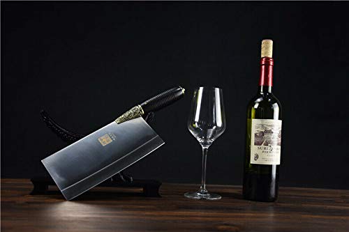 Premium LongQuan Kitchen Knife - 5Cr15MOV Steel Meat Cleaver & Bone Chopper (600g) for Butchering, Slicing, and Food Prep - Perfect for Home Chefs & Professional Kitchens