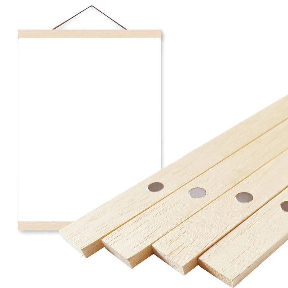 Premium Wooden Poster Hanger - Wall Art Display for Home & Office Decor - Perfect for Posters, Photos, and Canvas Artwork