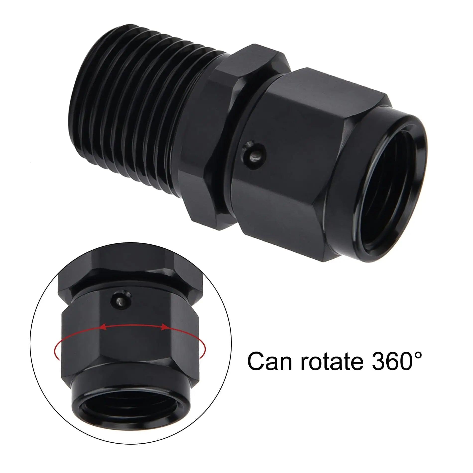 EVIL ENERGY AN Female to NPT Male Swivel Fitting - Aluminum Alloy Adapter for Fuel, Oil & Hydraulic Lines - Perfect for Automotive, Racing & Industrial Applications